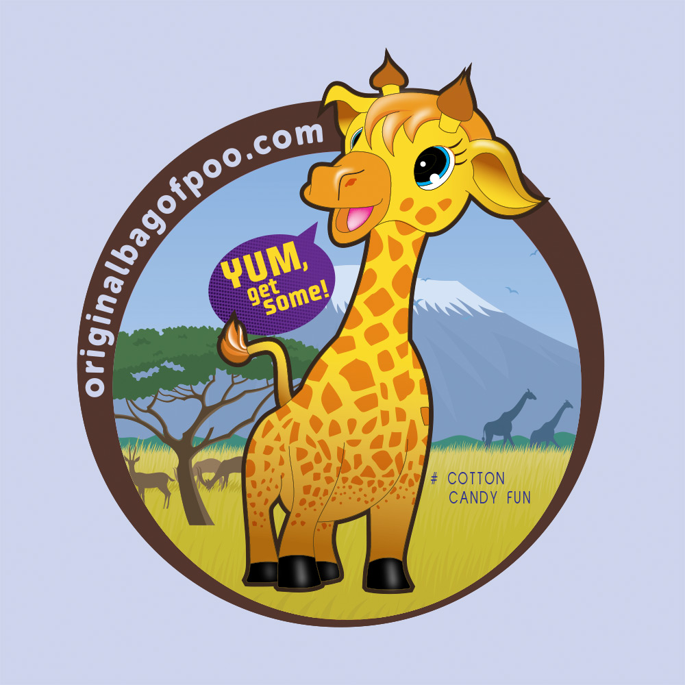Original Bag Of Poo Product Giraffe Sticker