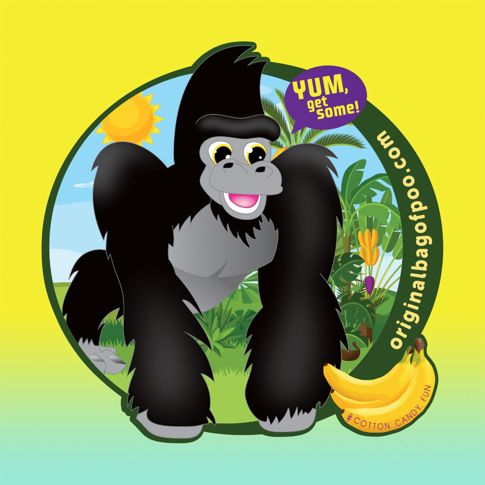 Original Bag Of Poo Product Gorilla Sticker