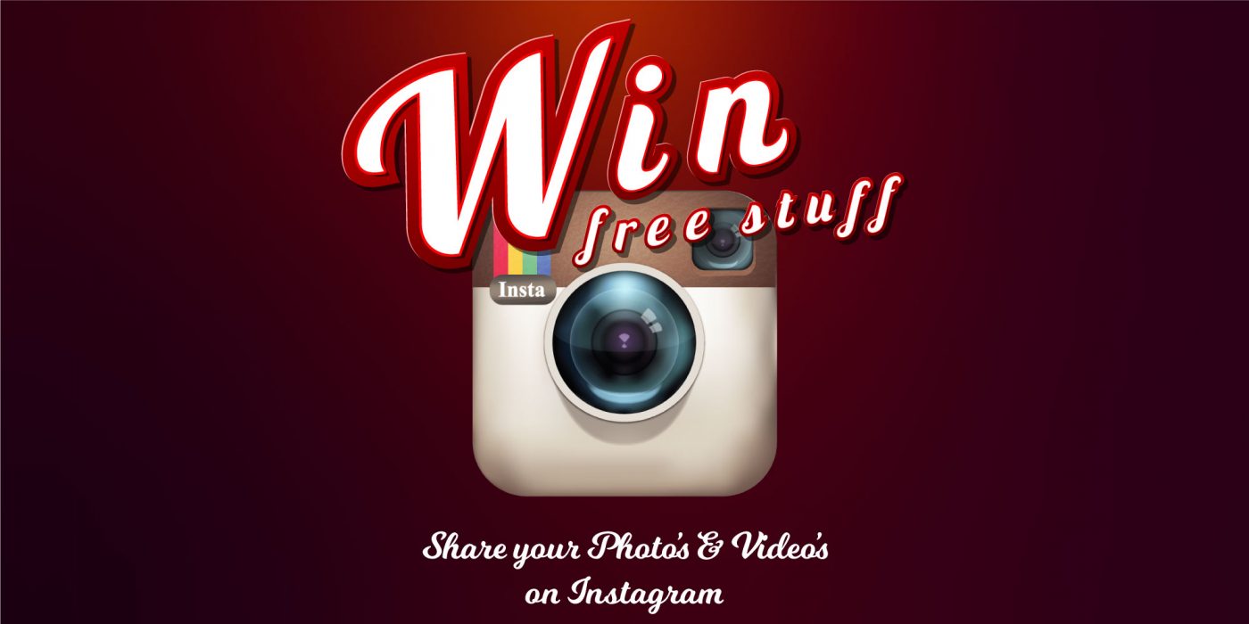 win free stuff, share your photos and videos on instagram. New winners every month.