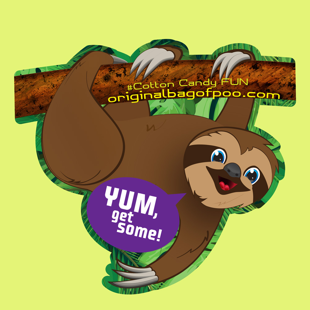 Original Bag Of Poo Product Sloth Sticker