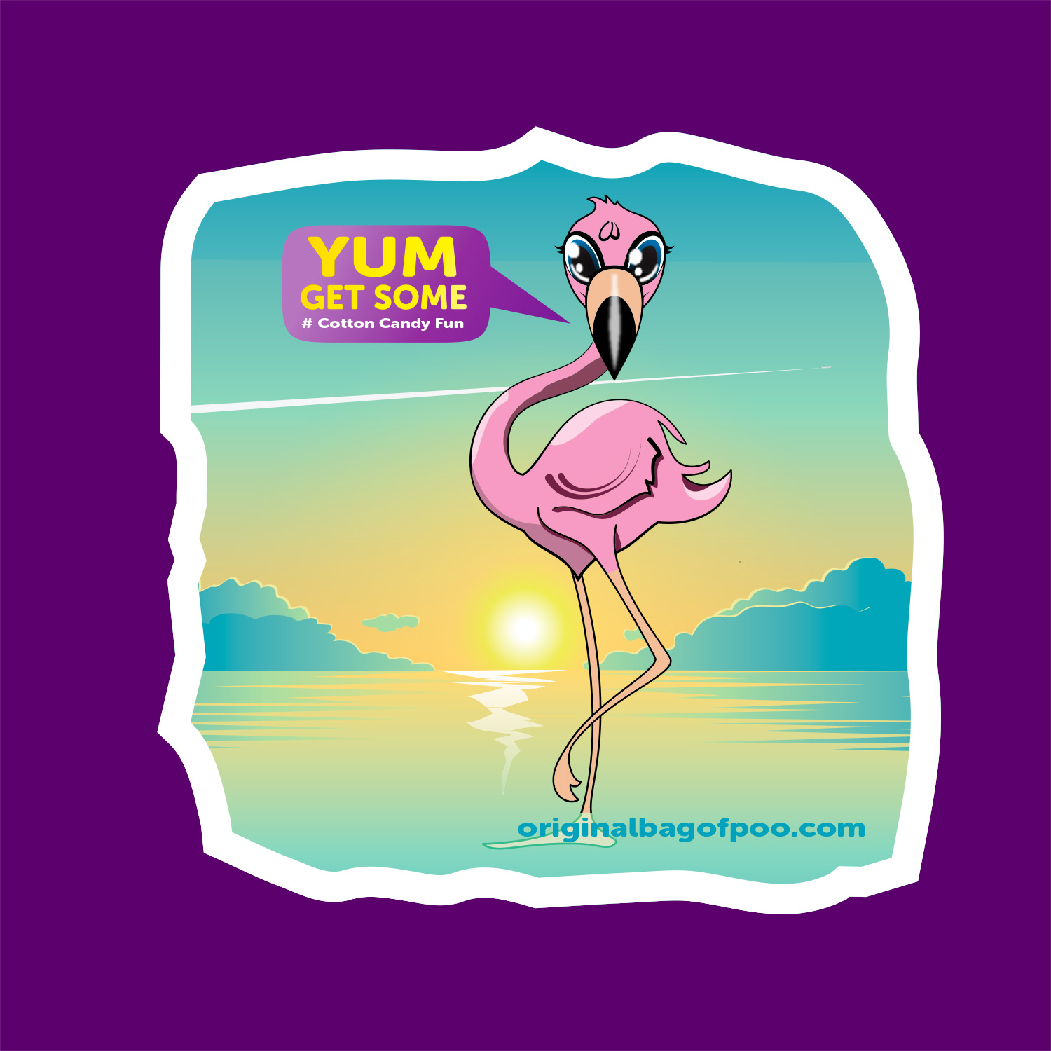 Flamingo Sticker Wback
